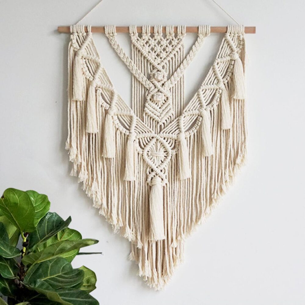 Hand-woven Pendant Macrame Wall Hanging Boho Woven Tapestry Bohemian Crafts Room Decoration Gorgeous Tapestry For Home Decor - Image 5