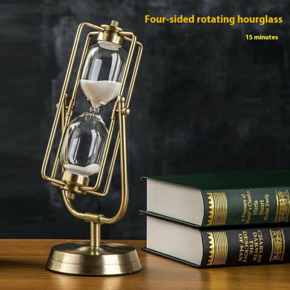 Creative Wooden Hourglass Timer 15 Minutes Desk Study Room Decoration - Image 6