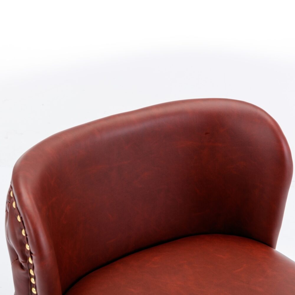 A A Furniture Swivel Barstools Adjustable Height, Modern PU Upholstered Stools - Image 8