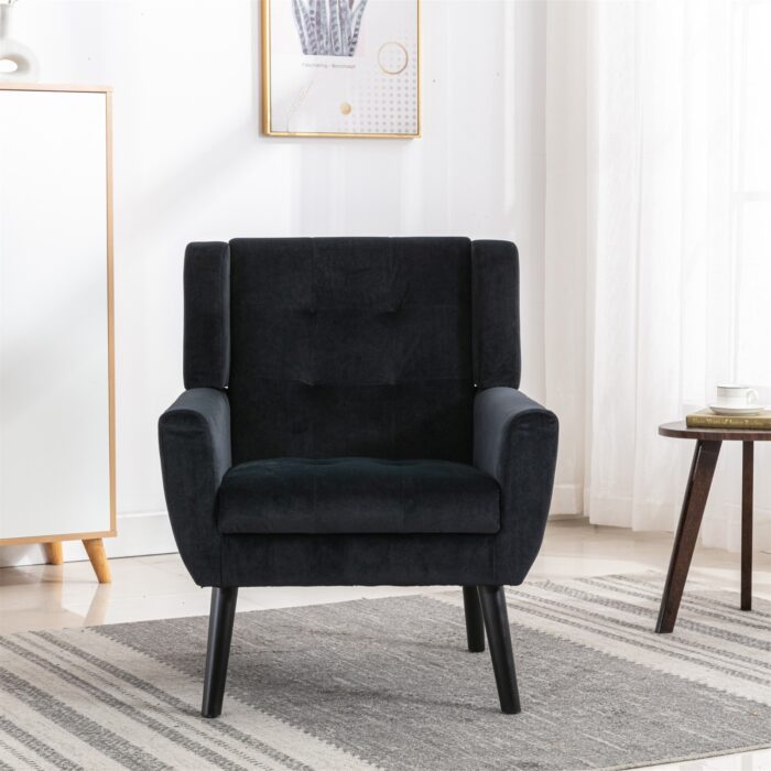 Modern Soft Velvet Ergonomic Accent Chair For Living Room, Bedroom - Home Chair