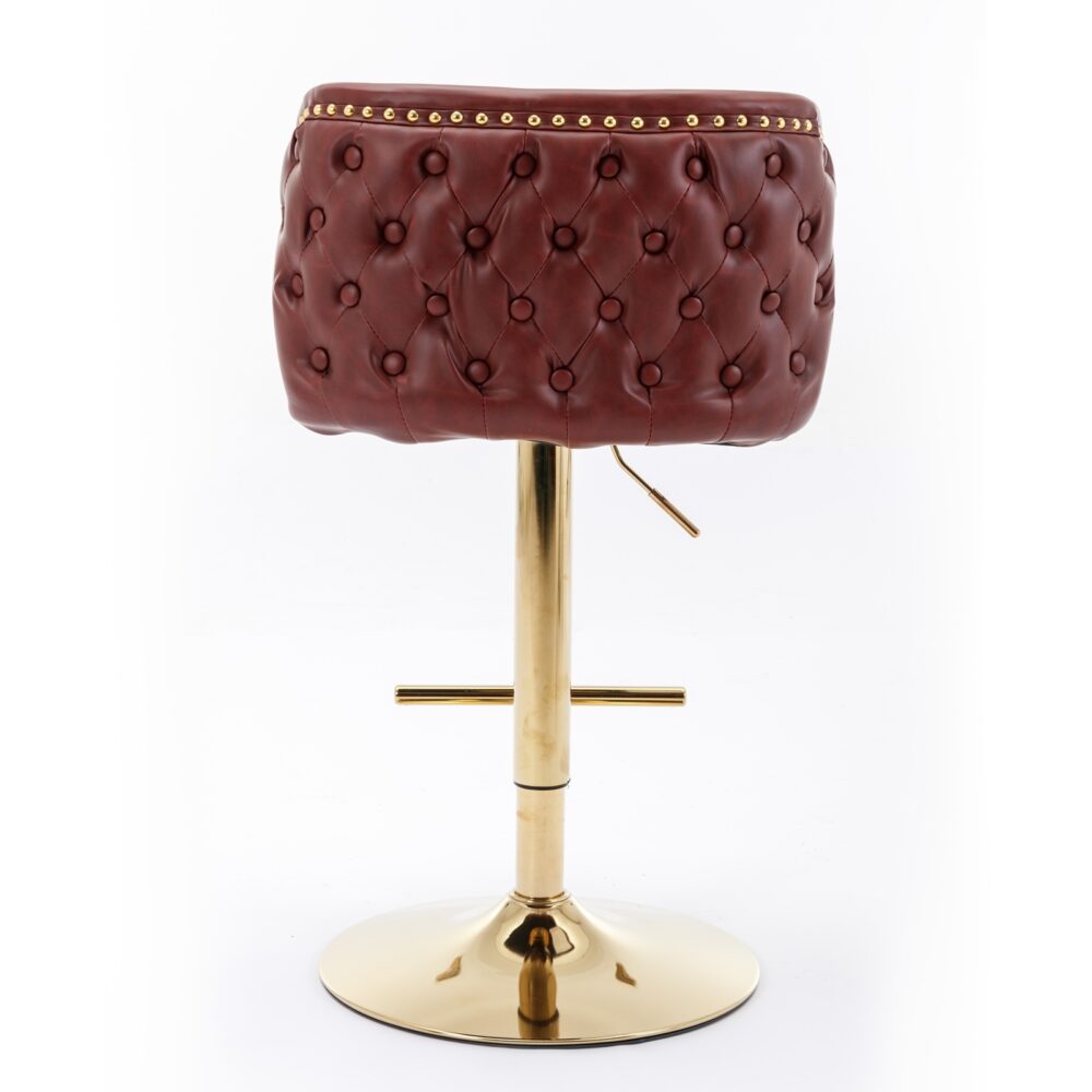 A A Furniture Swivel Barstools Adjustable Height, Modern PU Upholstered Stools - Image 9