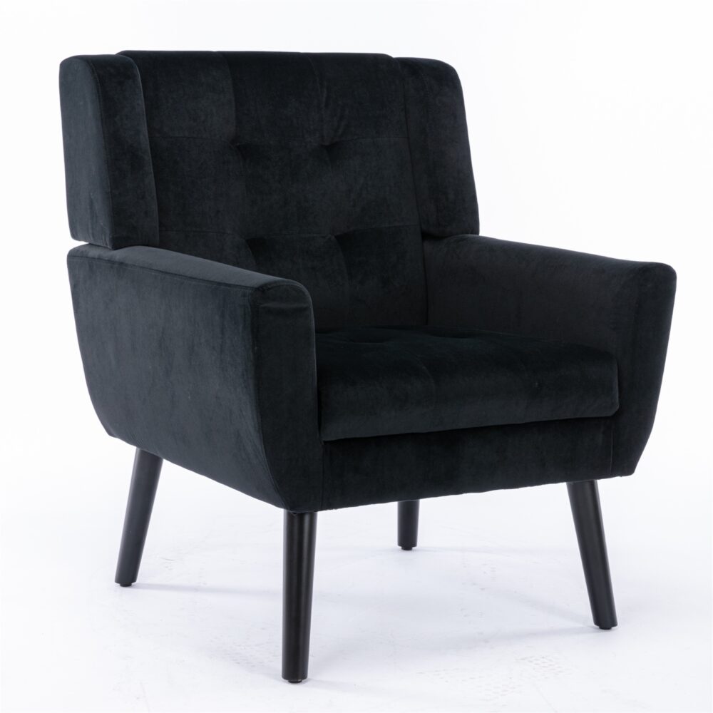 Modern Soft Velvet Ergonomic Accent Chair For Living Room, Bedroom - Home Chair - Image 9