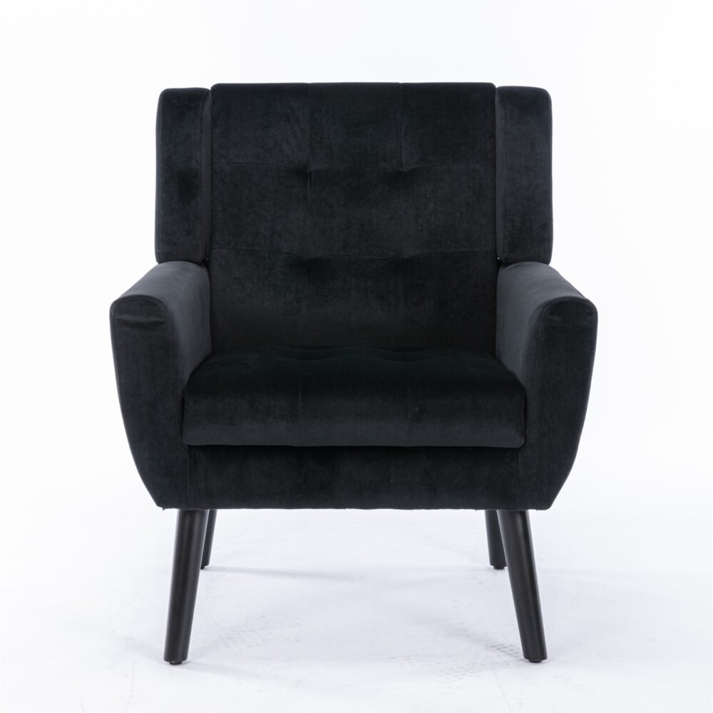 Modern Soft Velvet Ergonomic Accent Chair For Living Room, Bedroom - Home Chair - Image 4