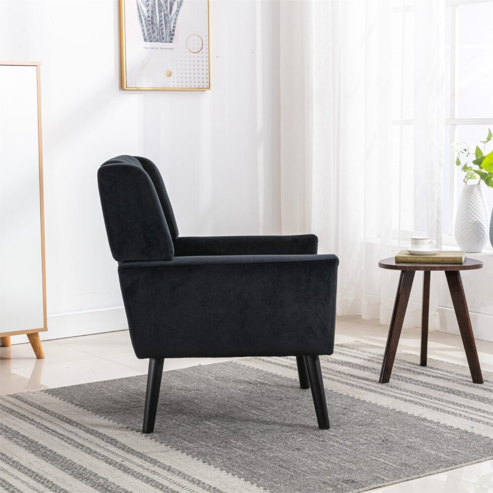 Modern Soft Velvet Ergonomic Accent Chair For Living Room, Bedroom - Home Chair - Image 7