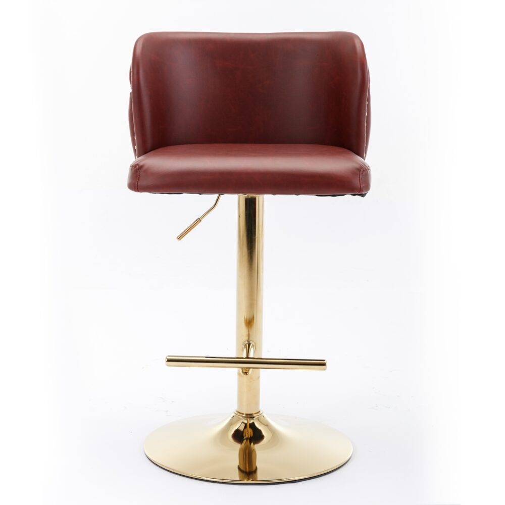 A A Furniture Swivel Barstools Adjustable Height, Modern PU Upholstered Stools - Image 6