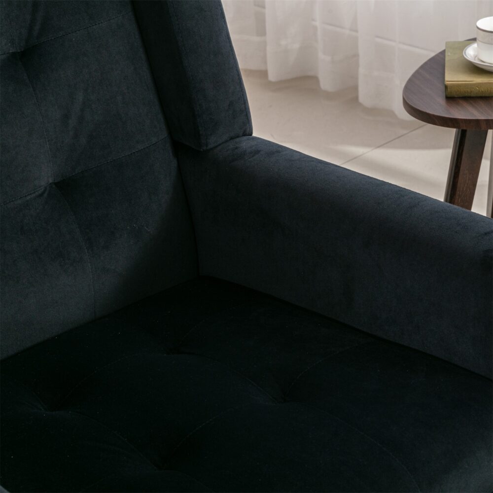 Modern Soft Velvet Ergonomic Accent Chair For Living Room, Bedroom - Home Chair - Image 10