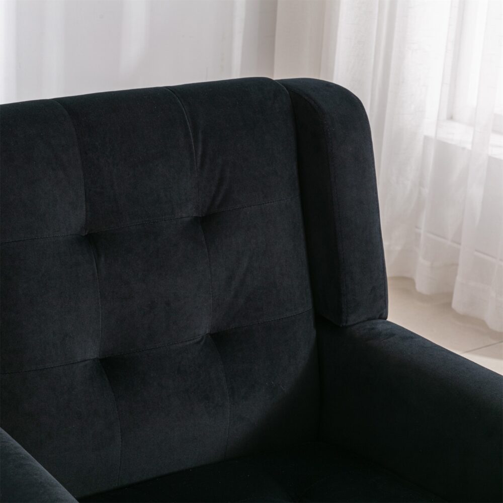 Modern Soft Velvet Ergonomic Accent Chair For Living Room, Bedroom - Home Chair - Image 3