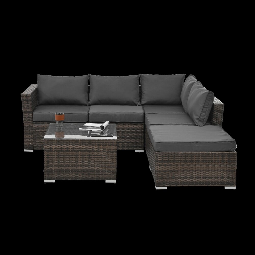 Patio Furniture, Outdoor Furniture, Seasonal PE Wicker Furniture, 4 Set Wicker Furniture With Temper - Image 7
