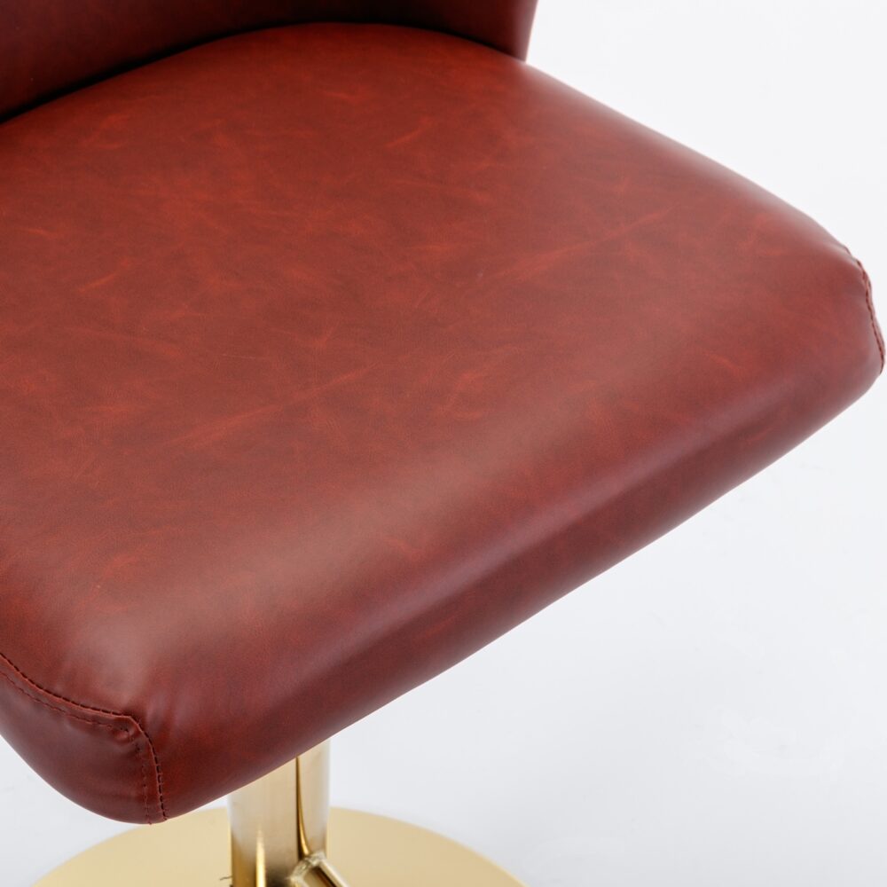A A Furniture Swivel Barstools Adjustable Height, Modern PU Upholstered Stools - Image 5