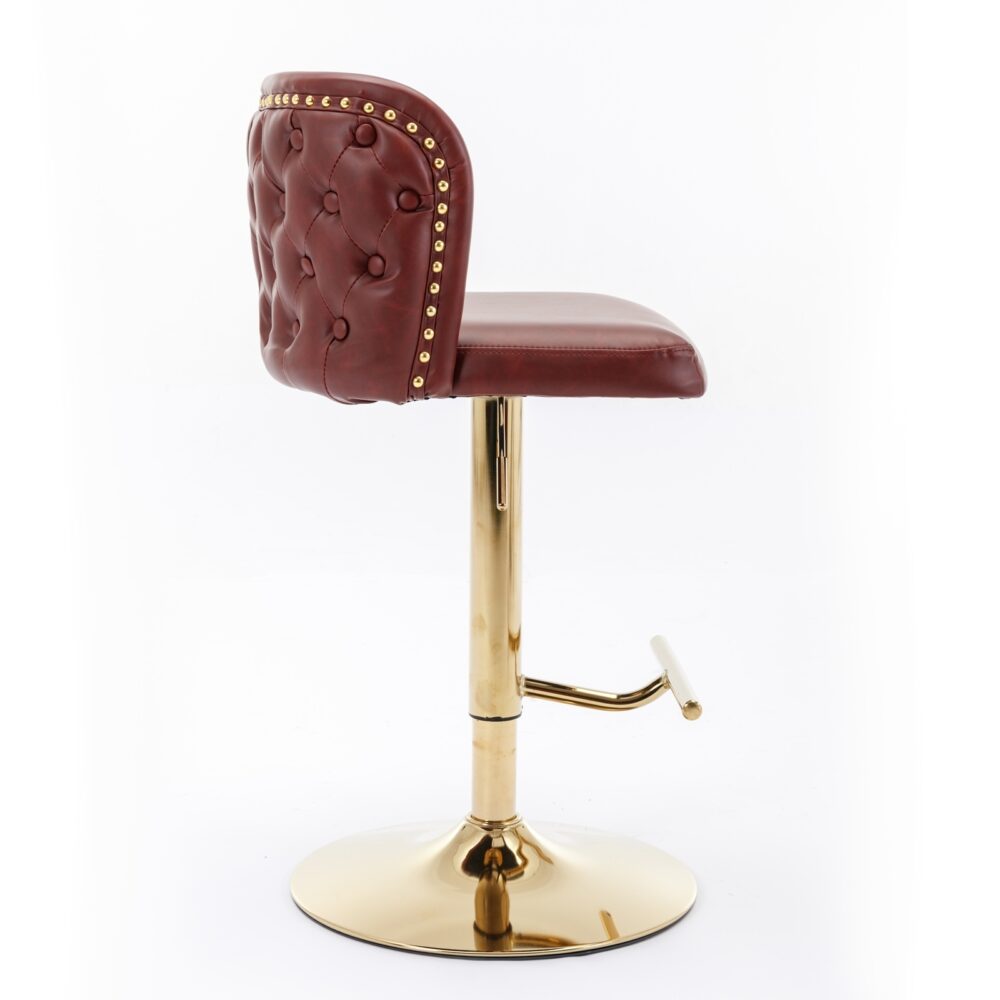 A A Furniture Swivel Barstools Adjustable Height, Modern PU Upholstered Stools - Image 10